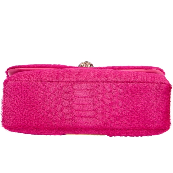 Kurt Geiger Vibrant Pink Shoulder Bag with Gold Chain - Picture 14 of 16